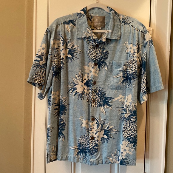 Margaritaville Other - Margaritaville men’s tropical button down short sleeve shirt XXL blues & white